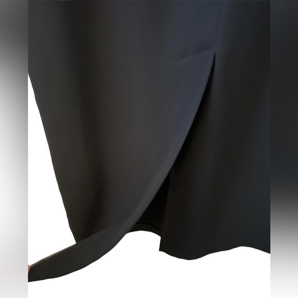 NWT Positive Attitude Midi Classic Black Dress Cap Sleeve Shirt/Skirt Look Sz 14 - Picture 7 of 7